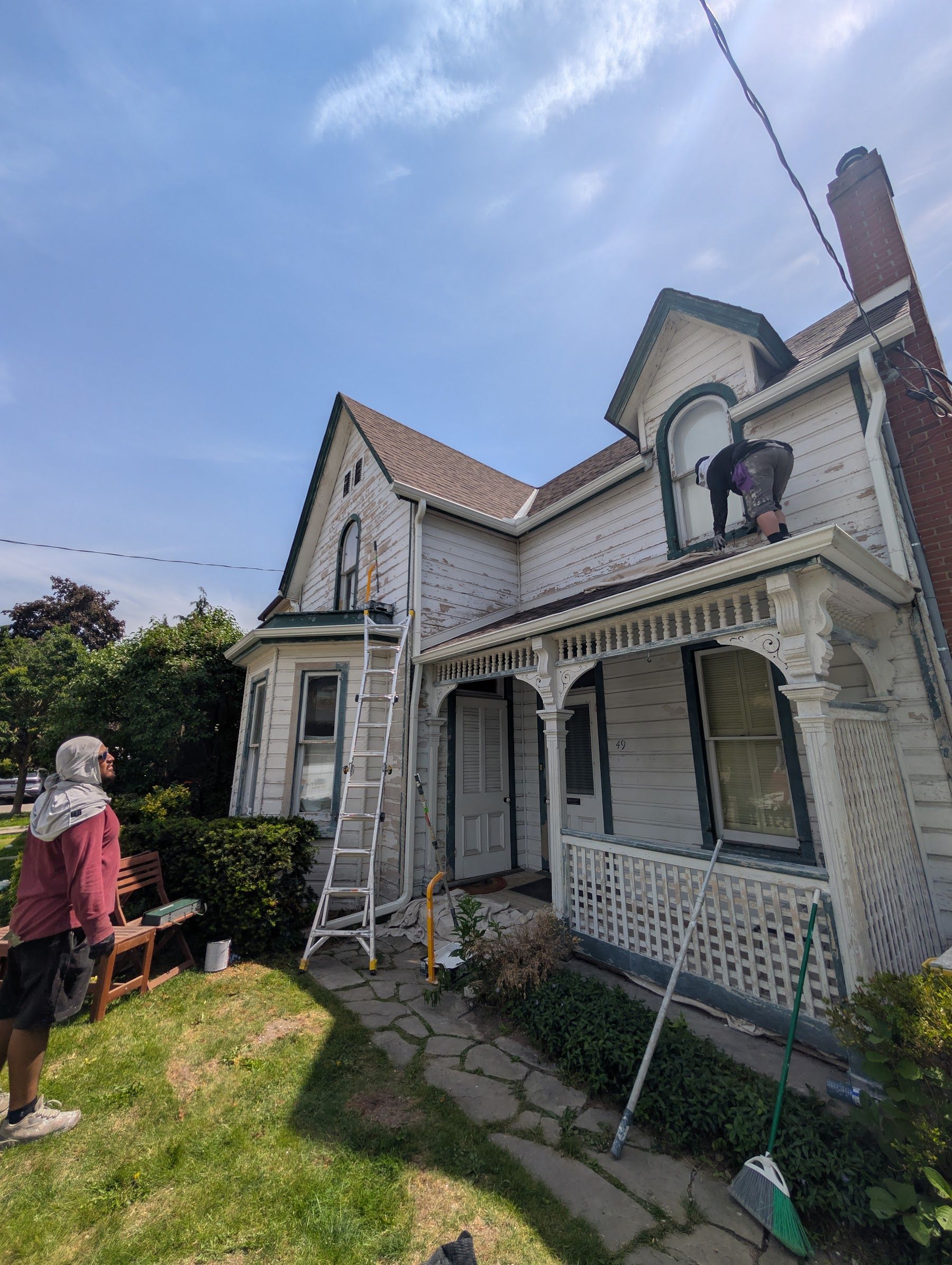 Freshly repainted heritage home exterior in the GTA
